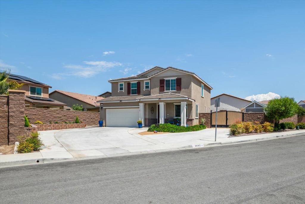 Welcome to Your New Home in the Highly Desirable Summerly Community!This beautifully upgraded and move-in-ready two-story single-family home offers everything you've been searching for--space, comfort, and incredible views! Nestled in a newly developed neighborhood, this 3-bedroom, 3-bathroom gem features a spacious open layout with a large loft, formal living room, cozy family room, and a 2-car garage.Step into the bright and airy family room, complete with light-catching windows and built-in surround sound--perfect for entertaining or relaxing. The adjacent dining area seamlessly connects to the gourmet kitchen, creating an ideal open-concept living space. The kitchen boasts a large center island with designer granite countertops, soft-close white cabinetry, stainless steel appliances, recessed lighting, and a generous walk-in pantry.Upstairs, you'll find a spacious loft, two secondary bedrooms, a full bathroom, and a luxurious primary suite. The primary suite features a large bedroom, walk-in shower, dual vanities, and an expansive walk-in closet.Step outside to a low-maintenance backyard loaded with upgrades--including a recently built 420-sqft storage room with two 7-foot roll-up doors and a separate man door. Whether you need space for work equipment, golf carts, dirt bikes, or quads, this area has you covered. The property also includes 12-foot RV gates, a permitted RV/boat driveway and parking area--eliminating the need for off-site storage!Additional highlights include:Low-lease solar panelsTankless water heaterFire sprinkler systemSeven added windows for enhanced natural lightConveniently located near shopping, golf course, parks, walking trails, lake activities, Storm Stadium, and the 15 freeway--this home truly has it all.Don't miss your chance--this stunning home is a must-see!