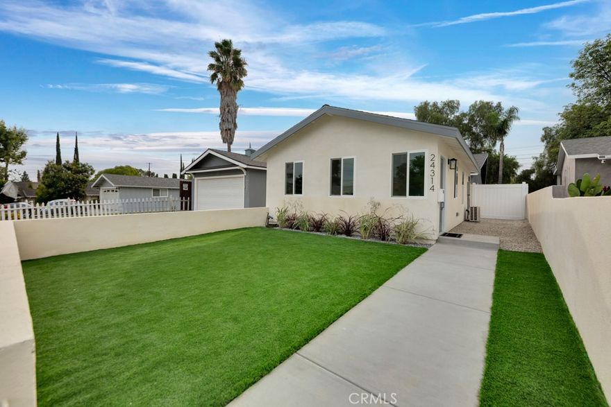 Welcome to a Brand-new 1BD/1BA, 524 sq ft ADU showcasing a bright, open layout with wide-plank wood-look flooring, recessed lighting, dual-pane windows, and energy-efficient mini-split HVAC. The modern kitchen features soft-gray Shaker cabinetry, quartz counters and backsplash, and stainless-steel appliances. A spacious living/dining area flows to a serene bedroom with a wall-to-wall closet, while the sleek bath offers a glass-enclosed walk-in shower and contemporary fixtures. Convenience continues with an in-unit laundry closet with hookups and shelving. Enjoy a low-maintenance front yard with grass—perfect for outdoor lounging. Prime Woodland Hills location near Westfield Topanga Mall, The Village, shopping, restaurants, and 101 access. Move-in ready and easy to show.