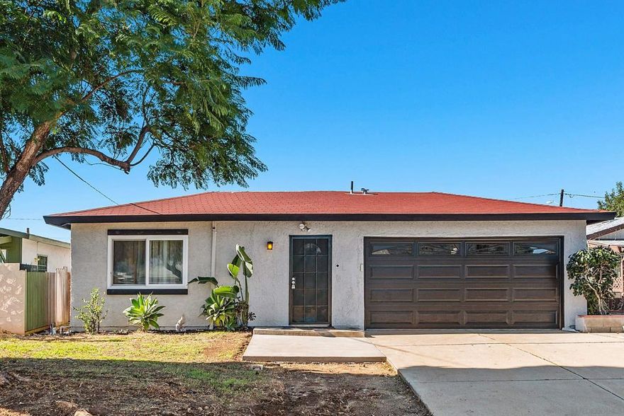 Move right in! This clean and updated 3-bedroom, 2.5-bath home is ready for day-one living. Hardwood floors flow throughout, and ceiling fans are in most rooms. The kitchen features a granite-topped island with dining combo, stainless steel gas stove and dishwasher—perfect for cooking and entertaining. The bedrooms are on a raised-level layout, offering separation and privacy without a full two-story feel. The primary suite boasts a large walk-in closet. Laundry hook up in Garage. Step outside to a spacious fenced backyard with a covered patio—ideal for gatherings or play. Enjoy plenty of parking and a convenient location close to shopping, dining, schools, and commuter routes. Perfect for a starter family seeking comfort, space, and functionality.