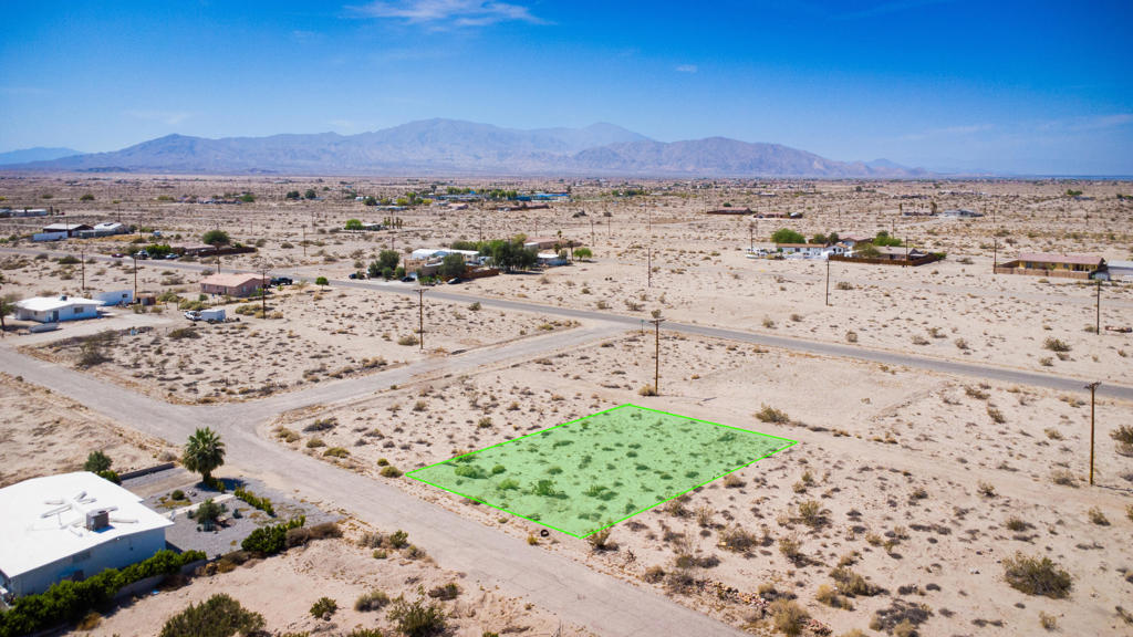 Residential oversized vacant lot with marked corners. Utilities on the street. This vacant lot is located near schools, Red Earth Casino nearby on expressway. This area is still one of the most affordable places in California with close access to the Highway, why not build your perfect vacation home.