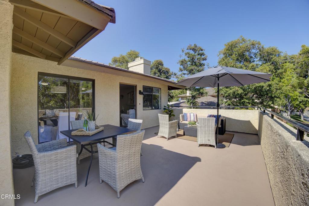 Welcome to Coastal Living in the Heart of Ventura! This beautifully updated 2-bedroom, 1-bath condo offers 777 sq ft of smart, stylish living, a two car garage and a rare bonus: a private, huge, sunny scenic deck which offers additional living space! Ideally located just 10 minutes to the beach, 15 minutes to the Ventura Harbor, 5 minutes to the Government Center, and a short bike ride to Kimball Park and its popular walking/biking paths Step inside to discover a freshly remodeled interior, thoughtfully upgraded for today's lifestyle. OVER $30,000 of recent upgrades!. Enjoy brand-new luxury vinyl plank flooring, plush bedroom carpeting, upgraded baseboards, and smooth, newly textured ceilings throughout. The entire home has been freshly painted and features new polished nickel door hardware, new outlets and switches, and all-new LED lighting. The kitchen shines with a brand-new Samsung stainless steel 5-burner gas range, microwave with built-in vent, and dishwasher complemented by a Moen pull-down faucet, new disposal, and updated valves. The bathroom has been tastefully refreshed with a new vanity, marble top, Moen brushed nickel fixtures, and updated lighting. Additional highlights include a cozy gas fireplace in the living room, convenient in-unit laundry hookups with updated water valves. The home's exterior is just as inviting, with a new HOA-provided front door (coming soon) fresh decking, a new porch light, and even a new main water shutoff valve. The private 2-car garage has also been fully painted and fitted with a new quiet opener system. The Parkside community also includes two sparkling pool and spa facilities just a short stroll away. This move-in-ready condo offers the perfect blend of comfort, location, and value, ideal for first-time buyers, downsizers, or anyone looking to enjoy Ventura's coastal charm. Don't miss this opportunity!