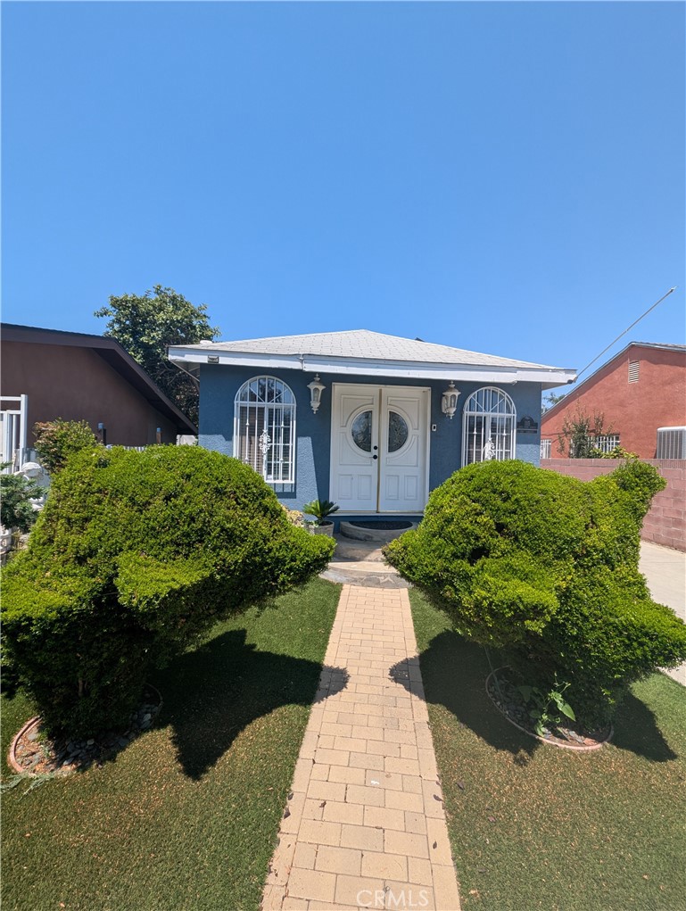 Excellent Property for 1st Buyers and or Move-up Buyers! Property has almost 1000 sq ft in construction, long driveway with parking space of up to 4 cars, 2 car detached garage seats at end of driveway with possibilities for ADU for rental potential. Alley way entry from the back of property. Front entry gate, automatic with wifi control. Paid-off Solar System about 15 years old. The rare 2 bathrooms on this property are a plus! This property shows great! Call me for appointments!