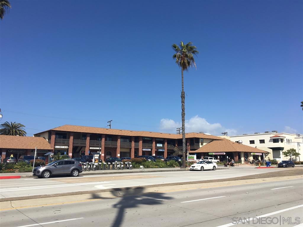 Rare opportunity to own large strip center with 2 restaurants plus mixed use just 2 blocks to the Ocean in Beautiful Pacific Beach. Property offers 19,838 sf of building space on a 37,461 SF Corner lot on Grand Ave. Built in 1987 shows pride of ownership. 48 Parking spots and 3 additional Disabled parking spots. Owner wants to Cash Out Currently configured as 14 units however building has 21 doors. All information Deemed reliable however not guaranteed and to be verified by buyer to meet buyer needs during due diligence period.