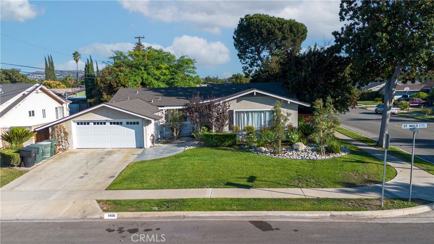 Welcome to 1406 St. Malo Street in West Covina — a spacious residence offering both comfort

and versatility. This 3-bedroom home includes a flex space that can easily serve as a fourth bedroom, perfect

for growing families or multi-generational living. Step inside to a sunken living room filled

with natural light, creating a warm and inviting first impression.

The heart of the home is the generous family room, anchored by a striking natural stone

fireplace — an ideal gathering spot for cozy evenings. For those who work from home, a step-down office provides privacy and function, while the attached game/billiard room adds a

unique entertainment space for hosting friends and family. A formal dining room completes the layout, offering the perfect setting for celebrations,

holidays, and everyday meals alike.

With its flexible floor plan and multiple living areas, this home offers plenty of room to live.

work, and play — all in a desirable West Covina neighborhood, just minutes from Edgewood

High School, Haven City Market, Plaza West Covina Mall, and easy access to commuter routes. Solar panels installed five years ago and owned outright.