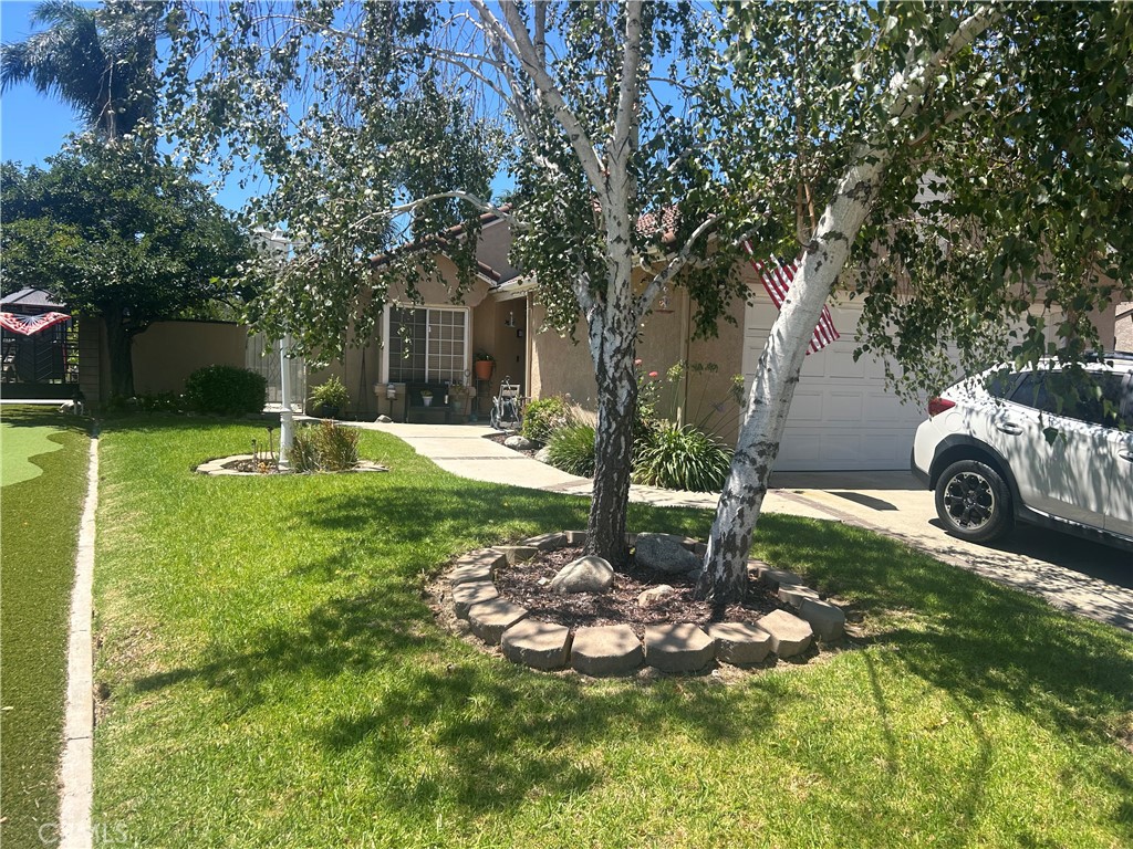 This home is located in a great area of Chino Hills with views of mountain & neighbor hood plus beautiful community skyline park & Cul-de-sac street, Vaulted ceilings thru out including all bedrooms, living room & kitchen, Living room has lots of space including fireplace & adjacent dining area, lots of storage area, located near by shopping & entertainment, block wall fencing on 2 sides plus lots of room in backyard, Newer A/C & ducts, furnace & water heater, newer shed at backyard included.