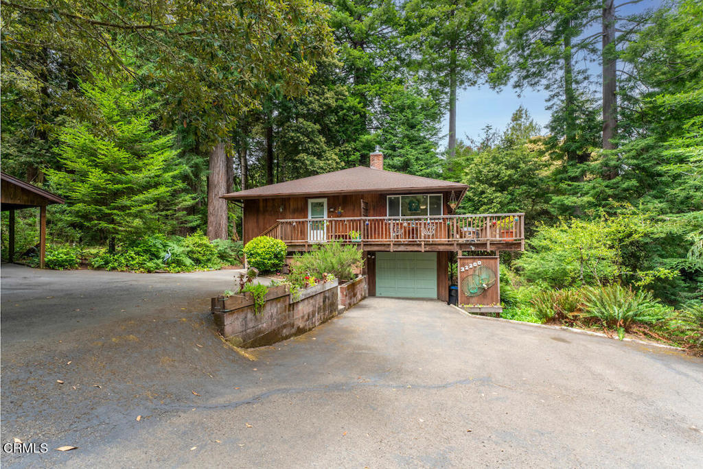 This 2 bedroom, 2 bath home sited on 1.08 beautiful acres is sure to appeal to everyone!Located near McKerricher State Park and just minutes to the City of Fort Bragg's amenities and near the renowned beaches of the Mendocino Coast including anOcean front walking and biking trails, this home is a must see! It has been well loved and meticulously taken care of, so it is move in ready. Kitchen is tastefully appointed with quartz counter tops, quality appliances, and is open to the living area creating a warm and welcoming space. The kitchen also offers an entry door to the wrap around deck. Add to this the appealing brick fireplace with a gas burning insert in the living area, perfect for provide a cozy warmth on a chilly day. 2 attractively upgraded bathrooms and bedrooms add to the desirability. The primary bath entry door is the barn door style so popular right now and adds to the ambience. All windows are dual pane. On the lower level, there is a single car garage, shop, and an extra bonus room. There is also a carport and paved parking for visitors. The wrap around deck is a pleasant addition to this sweet home, perfect place to hang out and enjoy the beauty of coastal living right in your own yard! Many upgrades were done; Septic field rebuilt in June of 2023, new larger capacity water storage tank in 2025, well produced 3.24 GPM last tested, new stainless steel water pump in 2025, new water heater in 2024, deck power washed and re-sealed in 2024, vapor barriers installed in unfinished basement. It is also worth noting that this property is sited in a neighborhood of quality homes. Enjoy life on the coast in this turnkey home!