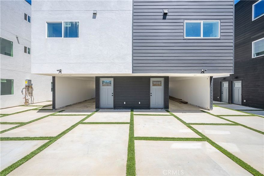 Introducing a stunning 2024 new construction 6-unit modern contemporary townhouse property in the heart of Van Nuys. This no-rent-control building features 10,422 sq. ft. of combined living space on a 10,000 sq. ft. lot, offering 21 bedrooms, 21 full bathrooms, 5 powder rooms, and 10 convenient parking spaces. Priced at only $649,000 per unit, this property stands out as one of the strongest investment opportunities in the San Fernando Valley.
Each three-story townhouse is separately metered, allowing the landlord to avoid utility expenses and maximize net income. The developer prioritized high-quality construction and modern design, resulting in spacious open-concept living rooms, large dining areas, and gourmet kitchens equipped with stainless steel appliances, quartz countertops, and private balconies. Each unit includes oversized bedrooms, sleek contemporary bathrooms, in-unit laundry, central HVAC, and fully paid-off solar panels for energy efficiency and long-term savings. Located in a high-demand rental corridor near the Van Nuys Courthouse, Ventura Blvd dining and shopping, major freeways (101 and 405), the Metro Orange Line, and nearby hospitals such as Valley Presbyterian, this property attracts young professionals and multi-generational renters seeking modern, accessible living. With strong rental demand, long-term appreciation trends, new-construction tax benefits, low maintenance costs, and a one-year builder fit-and-finish warranty, this property offers exceptional cash-flow potential. Ideal for investors, long-term holds, and 1031 exchanges looking for a secure, income-producing asset in one of Los Angeles’ most robust and densely populated markets. A rare, high-performing turnkey investment—contact me today
