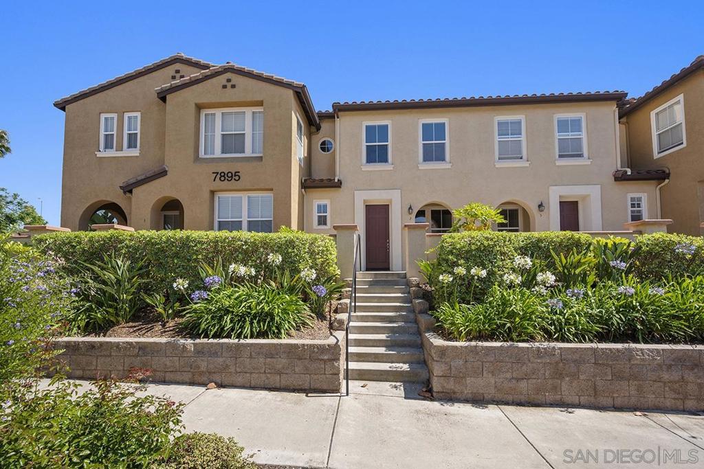2 Bedroom, 2.5 bathrooms located in Cortina, which is situated in the neighborhood of Torrey Highlands. This complex has a Tuscan feel and this townhome is in one of the best locations in Cortina sitting up off the street with no other patios directly in front. The kitchen and entire home has the upgraded Pecan Beach cabinets, kitchen has slab granite countertops with an island for more counter space. Designer ceiling fans throughout. The primary bath has Corian countertops and a large walk-in closet. Second bedroom has its own bath as well. The living room is pre-wired for a surround sound system. There is a full size laundry room on the second floor. The two car garage is attached to the home. Visitor parking in front of the unit! Community has large sized swimming pool! A/C and heating included. All appliances included - washer, dryer, refrigerator, dishwasher, etc. Newer refrigerator, microwave, and water heater. Conveniently located near the 56 freeway and between the I-5 and I-15 corridors. The area is upscale with many shops and restaurants including Vons grocery store, Starbucks, Wells Fargo, The UPS Store, etc. The highly acclaimed Poway School District has schools within close distance, including Westview High School. This is a must see!