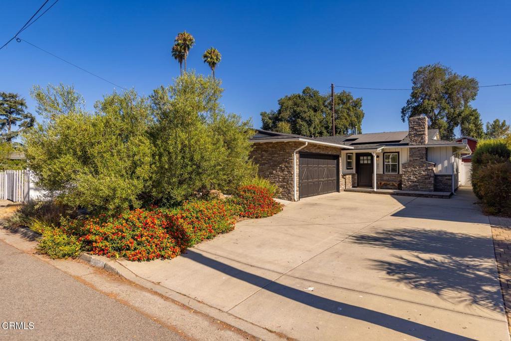 Highly sought after location! Within close proximity to Sunset School, bike trail, hiking, stores, coffee, post office, this unmatched turn key property in Oak View checks all the boxes. The finishes and level of detail here are impeccable and rarely executed this well at this price point.Some highlights:Major renovations by previous owner, include full kitchen redesign with granite counters and custom cabinetry, fully finished climate-controlled garage with epoxy flooring and cabinets, HVAC, on-demand water heater, water softening system, and outdoor shower. Recently new hardwood closet doors and ceiling fans.Landscaping and outdoor space: Well-established water-efficient landscaping out front; mature hedge on east property boundary. Automated irrigation system. Fully-fenced back yard with hot tub and mountain views. Beautifully executed stack rock exterior finish.Storage: Spacious closets in bedrooms and hallway; large built-in cabinets in garage; utility shed in back yard (has electricity fit for storage or use as workshop).There is solar electricity here and it is owned not leased.This property will not be on the market for long.