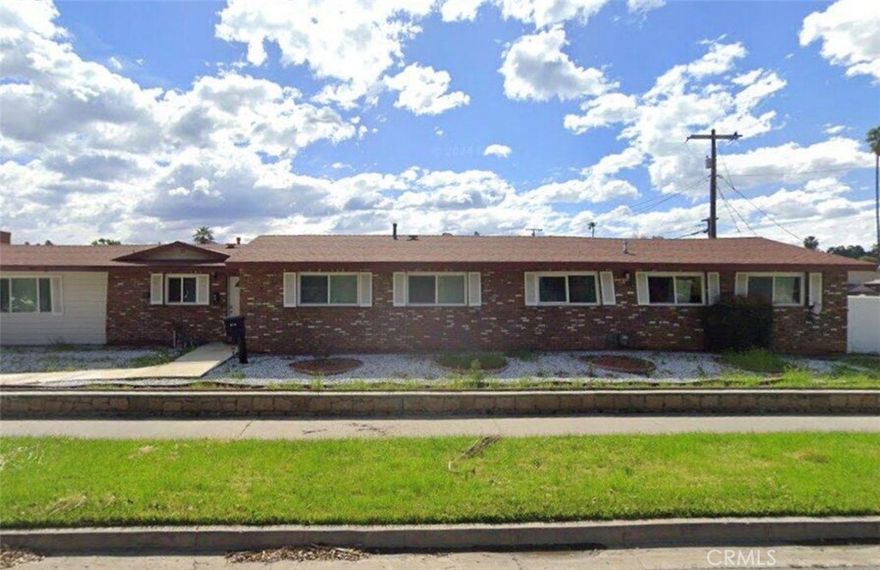 Beautiful ranch style home features 4 bedrooms, 2 baths and nearly 1700 ft of living space on a large corner 9940 sq ft lot. All new flooring throughout the house, kitchen countertops, and completely redone bathrooms in 2023.  Central Heating and Air replaced in 2016. Double Paned windows, and vinyl fencing. This home has a huge family entertaining room, perfect for hosting and entertaining. Living room and family room both have brick fireplaces. Plenty of room for RV parking. Two car attached garage, with a laundry hook-up. Located in the incredibly desirable South Redlands area, a short walk to downtown! Centrally located and close to everything. Buyer to verify actual square footage and permits of home as it has a room addition and an added attached garage. Possibility for an ADU with side street enerance.