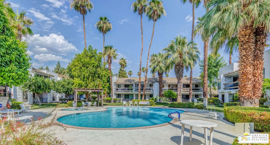 Available after August 1st 2025! Rent this lovely ground floor unit in South Palm Springs! Palm Canyon Villas is conveniently located close to Vons, and the Tahquitz Creek Golf Resort! Downtown Palm Springs is approximately a 10 minute drive away. Downtown Cathedral City is also located close by. This ground floor, all one level unit has easy access to the street! It features 2 bedrooms, 2 bathrooms, a dining area, an enclosed patio/porch and laundry. 3 closets in primary suite. Built in shelves in closets in both rooms. Unit comes furnished or unfurnished. Rental insurance is required. Tenant is responsible for utilities. Seasonal rental rate $3,000 ask for details on seasonal. Tenant to verify all information.