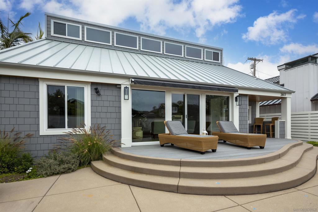 Beautiful beach colony home with 4 BR/3 BA. 3 bedrooms in main home and a bonus room with 4 twin beds great for extra family or friends. King bed in master and queen beds in other two rooms. Just one block from beach! New flooring, paint, furniture and bedding! Two patios to enjoy outdoor dining or just hanging out after beach. Watch the sunset, take a daily stroll on the beach, or take a short walk to the village of Del Mar and enjoy all the shops and restaurants the village has to offer. Available for rent beginning April 23rd- June 1 $15,000/mo. Summer rental rates $20,000 June, $30,000 July & August. September $20,000. Off season rates October thru April $13,500/month.