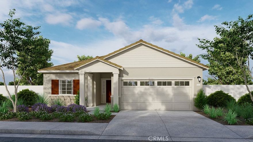 NEW CONSTRUCTION in Perris with SOLAR INCLUDED! This 1,898- SINGLE-STORY home with a California Traditional inspired façade that has a wide entry that leads to the open concept Great room with vaulted ceiling, Dining area with slider leading to the back yard, an ISLAND kitchen with breakfast bar, Bianco Tiza Quartz counter tops, stainless steel appliances, and a pantry space. All four bedrooms are generously sized, the ensuite has a large walk-in closet, and the laundry room is conveniently located just off the main hallway.  The home has [Alto] Gray Colored shaker-style cabinetry and Designer vinyl and carpet throughout.  This truly modern home has all the Smart Home features you would expect, including a direct-access 2-car garage pre-plumbed for an electric car!  This homesite is FULLY LANDSCAPED AND IRRIGATED in the front yard. The community has easy access to nearby shopping, dining, entertainment, highways and freeway. This home is ready to move in by November 2025 we can't wait to partner with you to welcome your client home!!



* HUGE SAVINGS!! Our Solar is "No Additional Cost to Your Buyer" it Included in the Price of the Home * 

* No HOA Dues *