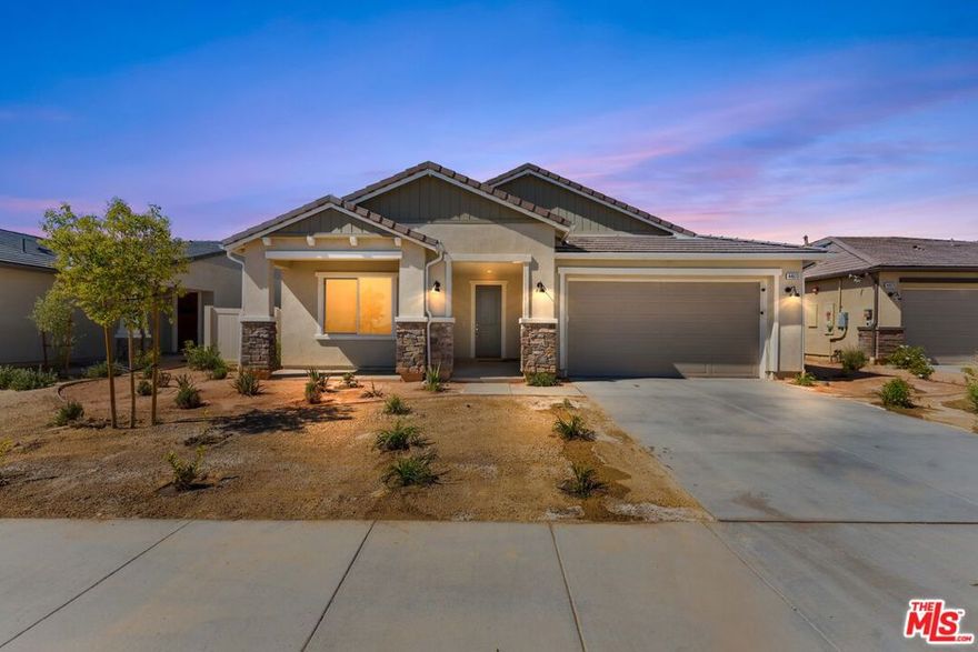 Welcome to this stunning new construction home built in 2024, located in one of West Lancaster's most desirable neighborhoods! This modern single-story residence offers 3 spacious bedrooms, 2 bathrooms, and approximately 1,728 sq ft of open-concept living space.Step inside to an inviting layout featuring a bright and airy great room, perfect for entertaining or family gatherings. The kitchen showcases modern cabinetry, a large center island, stainless steel appliances, and a walk-in pantry. The primary suite offers a private retreat with a generous walk-in closet and dual-sink vanity.Additional highlights include energy-efficient features, a tankless water heater, smart home technology, and a two-car garage. Enjoy low-maintenance desert landscaping and a peaceful community with nearby parks, schools, and easy freeway access.Experience the perfect combination of comfort, style, and convenience  this 2024 home is move-in ready and waiting for its new owner!