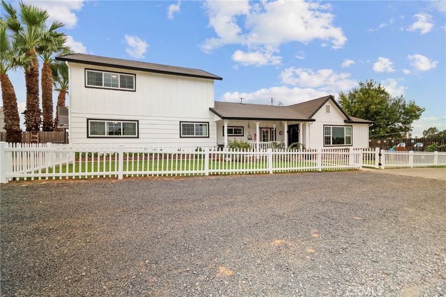If you’ve been dreaming of a property that has it all, space, privacy, modern updates, room for animals, and a sparkling pool, your dream has arrived. Welcome to 6801 Upper Palermo Rd, a truly special property offering 4.54 acres of country living just minutes from town. The newly remodeled main home spans an impressive 3,387 sq. ft., providing plenty of room for everyone. The thoughtful floor plan offers 3 bedrooms and 2 bathrooms downstairs, with the primary suite and an additional bedroom upstairs. The heart of the home is the beautifully remodeled kitchen, perfectly positioned between two spacious living areas, making it the ultimate home for entertaining, hosting holidays, or simply enjoying everyday life. When summer arrives, this property becomes the place to be with its sparkling in-ground pool, pool cover, and large covered patio, perfect for BBQs, birthday parties, or lazy Sunday afternoons. And when guests come to stay, the detached ADU, approximately 550 sq. ft, offers a private 1-bedroom, 1-bathroom retreat complete with its own kitchenette, making it ideal for in-laws, guests, or even rental income potential. Outdoors, you’ll discover just how rare this property is. The land is fully fenced with an electric gate (installed in 2019), offering security and functionality for horses, cows, or just room to roam. A barn, tack room, detached garage, and covered RV parking sit ready for all your hobbies and equipment. And then there’s the pond, yes, a private pond, stocked with bluegill, mosquito fish, and even crawdads, complete with a small island you can enjoy for fishing or quiet moments surrounded by nature. This property was designed to make life easy with a canal irrigation system that is gravity-fed, so you can keep your grass green year-round without the hassle of pumps. Modern upgrades add even more peace of mind, including owned solar, a newer generator, newer HVAC, and a roof with a 17-year transferable warranty. Whether you dream of raising animals, hosting unforgettable gatherings, or simply savoring a private retreat with enough space for everyone, 6801 Upper Palermo Rd is a property where you can truly live the lifestyle you’ve been waiting for.