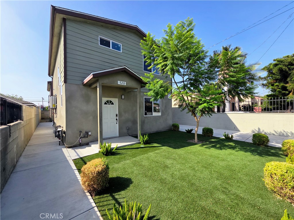 This stunning two-story front home, built in 2022, is loaded with upgrades and located in a fantastic, up-and-coming Compton neighborhood. The property features a gated driveway leading to an oversized one-car garage, a fenced turf front yard, and includes trash service for added convenience.
Step inside to an expansive open-concept living area that seamlessly connects to a modern kitchen equipped with a stove and refrigerator. The main floor also offers a guest bathroom and a laundry closet with a stackable washer and dryer.
Upstairs you’ll find three generously sized bedrooms, including a large primary suite with a walk-in closet and a private ensuite bathroom. The two additional bedrooms share a well-appointed hallway bathroom. Each bedroom includes ceiling fans and window coverings, and the home boasts stylish laminate flooring throughout.
This home combines modern design, comfort, and functionality in a growing community.
