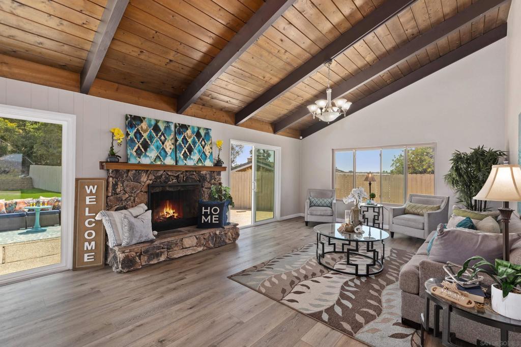 Welcome Home to This Stunning Newly Updated Single Story With 4 Bedrooms, 2 Full Baths, 3 Car Garage Surrounded by Luxurious Vinyl Wood Plank Floorings Thought the Home and a Huge Pool Size Private Backyard. Newer Roof & Money Saving Owned Solar by Semper Solaris, Noritz Tankless Water Heater, Goodman Furnace & Emmerson Thermostat, Ducting with Flow Tech Anti Scale Prevention, Dual Pane Windows, A/C, Bluegrass Artificial Turf. This Highly Sought-After Open Floor Has Everything You are Looking for with Gorgeous Granite Kitchen & Bar Area and Large Walk-In Pantry and Newer Stainless-Steel Appliances Surrounded by Expresso Soft-Close Cabinets with Plenty of Storage Space and Has a Built-In Coffee/Wine Bar with for More Storage! Enormous Family Room with Vaulted Wood Ceilings & Beams and Rock Gas Fireplace with Tons of Windows and 2 Sliding Doors Overlooking the Inviting Backyard and Plenty of Natural Lighting Throughout the Home! Large Living Room with Built-In Media Center with Tons of Storage Space and Brand-New Plush Carpeting & New Ceiling Fan. There are 2 Large Walk-In Closets in the Hallways for Extra Storage Space. Huge Master Bedroom Retreat Has 3 Closets and sitting area surrounded by Brand-New Plush Carpeting & New Ceiling Fan. Master Bathroom Has Dual Sinks and Separate Shower Area with New Valves and New TOTO Toilet. The Other 3 Bedrooms are Very Spacious and has Brand-New Plush Carpeting & New Ceiling Fans. Spacious Hallway Bathroom has Newer Bath Fitter Tub & Shower with New Valves and New TOTO Toilet. This Giant Backyard is Perfect for Entertaining All Year Round with Professional Landscaping and Turf for Easy Maintenance and a Dog Run Area. There is Plenty of Room for a Big Pool & ADU and comes with 3 sheds. The Large 3 Car Garage Has Plenty of Room for All Your Toys and Tons of Parking Spaces! Close To Schools, Shopping, Dining and Easy Freeway Access! COUNTRY LIVING AT IT’S BEST!