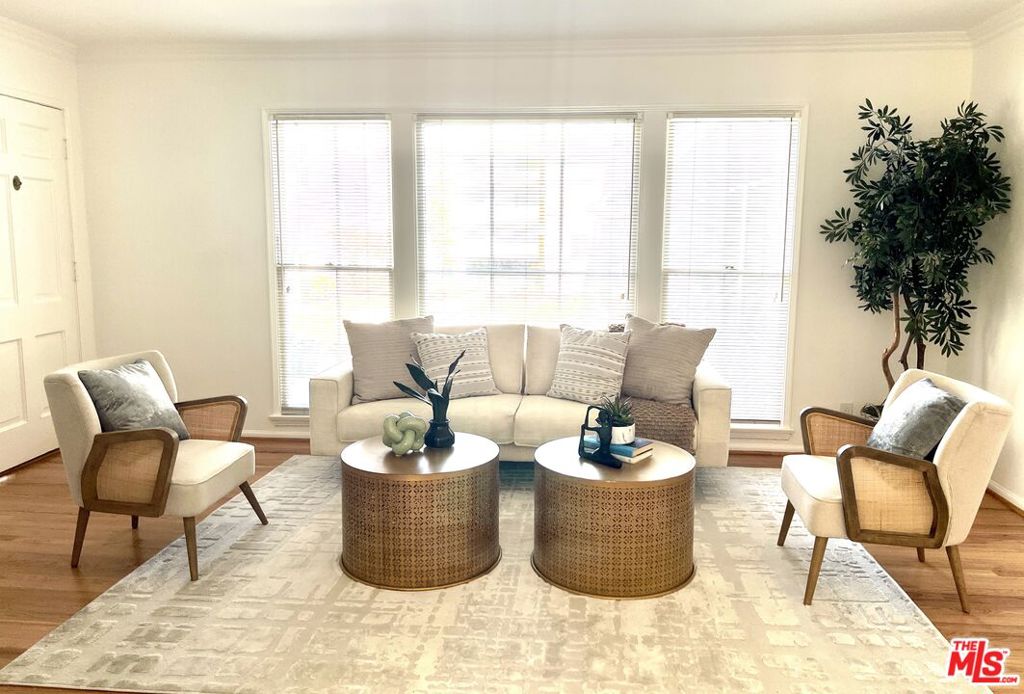 What a location, location, location!! This newly remodeled Sherman Oaks traditional features a bright living room with lots of windows, natural light and gleaming hardwood floors. Enjoy meals in a spacious dining area, adjacent to the inviting kitchen with new countertops, new oven/range, new dish washer, refrigerator, and garbage disposal. This corner unit sits in a quiet location in the rear of the building. Also included is a private one car detached garage with storage. The outdoor area boasts a beautiful green courtyard with lush gardens and relaxing lawn. The condo is in a prime location, within close proximity to the great shops/restaurants on Ventura Blvd. including the Sherman Oaks Galleria, Starbucks, Whole Foods, etc.