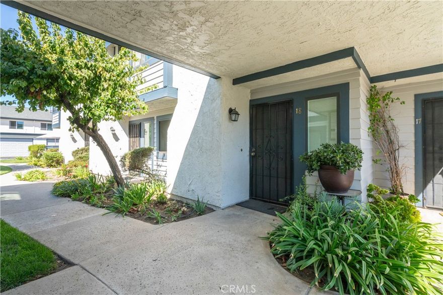 Discover comfort and convenience in this beautifully updated 2-story townhome, featuring a spacious 2-car garage and a private patio perfect for relaxing or entertaining. Recently refreshed with newer windows, stylish flooring, and fresh paint throughout, this home also boasts a remodeled kitchen equipped with modern appliances. The primary bedroom offers a generous walk-in closet for added storage. Nestled away from the main street, the home offers a peaceful retreat with lush green landscaping throughout the community. Enjoy access to resort-style amenities, including a sparkling swimming pool, soothing spa, and wet room. The HOA covers cable/internet, earthquake insurance, water, and trash—adding incredible value. Located in a highly desirable neighborhood, just a short walk to shopping, dining, and entertainment, with easy access to major highways for commuting. This is Southern California living at its best!