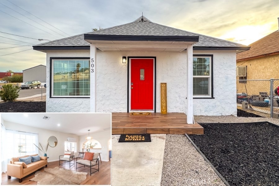 Check out this newly renovated historical home on a corner lot! This 3 bedroom 2 bathroom home is fully fenced with low maintenance landscaping! The red dog house out front symbolizes Snoopy's dog house- it has been said the creator once lived here! The old charm is still felt here with just the perfect amount of renovation! The exterior has had a fresh coat of paint & several new windows. Step inside to a bright and airy open concept great room! The dining space features a cozy bay window perfect for extra seating or a breakfast nook. In the kitchen is new butcher block countertops, beautiful blue cabinetry and white appliances- plus a large pantry! A large indoor laundry room steps out to a private patio area. Side parking to keep you off the street or to park your extra vehicle/toys! Just minutes from the Colorado River! Don't miss out on this one!
