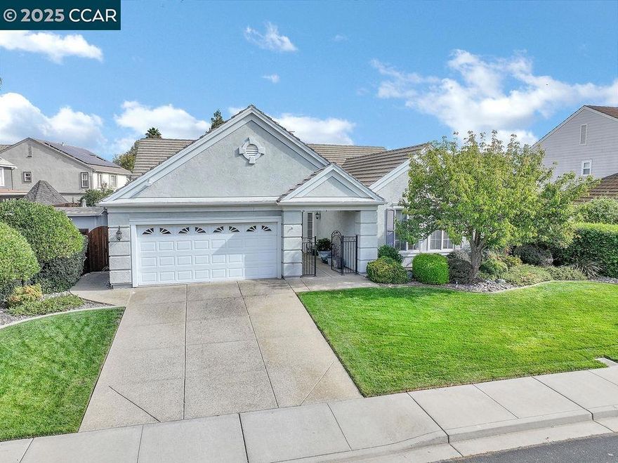 Absolutely fantastic single story home with 2,218 square feet of living space on a 8,510 square foot premium lot situated in the highly sought after Pulte Horizon Collection community off of Fairview Ave & San Jose Ave. The original builder spec was a 4 bedroom 2 bathroom home though the first owners elected for a massive 3rd bedroom with two separate closets. The 3rd bedroom could easily be converted back to two individual nice sized bedrooms. The amazing home features a family room and living room with vaulted ceilings and a double facing fireplace, in addition to a formal dining room area. The kitchen features solid counters, electric cooktop, built in microwave, updated white cabinets with lots of storage and counter space. The primary bedroom has vaulted ceilings, and multiple windows for natural lighting. The primary bathroom features a stall shower, separate bathtub, dual sinks and a spacious walk-in closet. The home has wonderful curb appeal with the manicured front and back yards. Three car tandem garage. 220 EV charge. Do Not Miss Out on the Incredible Opportunity!