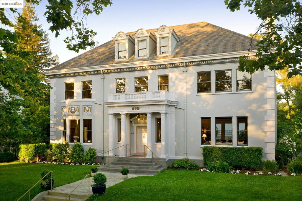 An Architectural Legacy. Located on one of Piedmont’s most sought-after streets, this iconic home was designed by renowned architects Benjamin McDougal and J. Martyn Haenke in 1928., Haenke, along with architects William Dodd, and Julia Morgan, designed the famous Los Angeles estate known now as The Dorothy Chandler Estate. McDougal, known for his work on the Flat Iron Building in Downtown Oakland (sometimes called the Cathedral Building or the Wedding Cake Building), was celebrated for blending grandeur with intimacy—qualities that are clearly reflected in this exceptional residence. Behind a private driveway, past soaring embassy-like columns and rolling, regal frontage, awaits a home of storybook proportions and cinematic grace. Generous public rooms spill effortlessly, one into another, designed with intention and warmth—a symphony of space made for laughter, music, and celebration, marrying livability with elegance. The property offers a true California lifestyle with a swimming pool, sunlit patios, and fluid, private indoor-outdoor spaces. It’s well-suited for hosting everything from large gatherings to quiet evenings outdoors. A legacy gem!