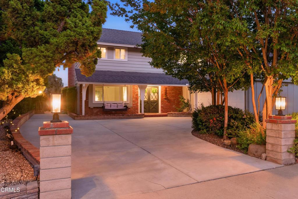 Welcome to this spacious 4-bedroom, 3-bathroom home in the desirable Madera Hills neighborhood of West Simi Valley. Full of charm, this home features a brand-new roof, new exterior paint, and new carpet upstairs. The formal living room includes fresh interior paint, a custom-built mantle, and built-in cabinetry. Downstairs includes a full bathroom, in-house laundry area the remodeled family room offers a cozy window seating area that brings in great natural light. Upstairs, the guest bath features a convenient laundry chute, and the primary suite includes a jetted Jacuzzi tub for a relaxing retreat.Step outside to enjoy sweeping views of Simi Valley from the extended terrace, complete with fruit trees and a covered patio--perfect for entertaining or relaxing. The large lot also offers space for gardening and play, along with a spacious driveway and extra side driveway that can accommodate RV parking.Situated in a welcoming, well-established neighborhood, this home is just a short walk to the Mt. McCoy trailhead and minutes from local schools, parks, shopping, dining, and other essential amenities.A fantastic blend of comfort, functionality, and location--this home is ready for you to make your own!