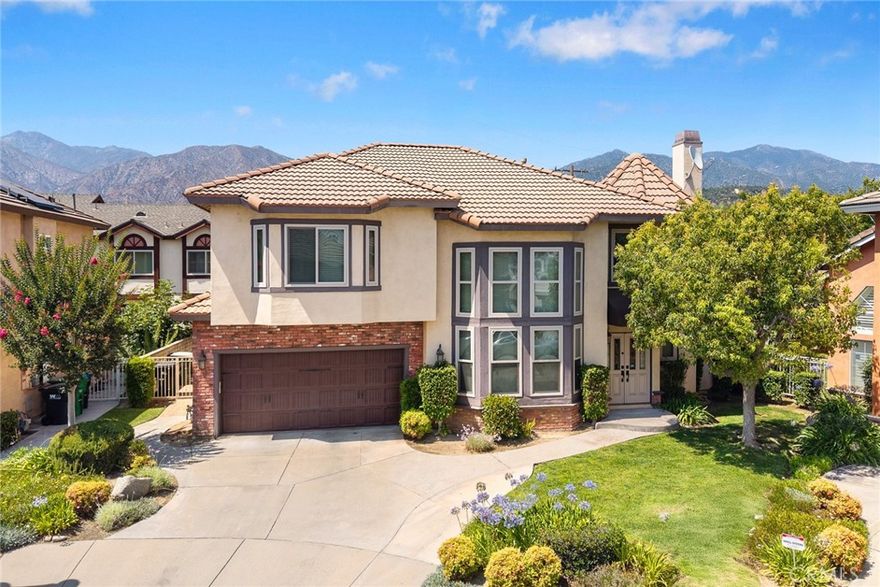 Welcome to this beautifully remodeled, turn-key home located on a quiet cul-de-sac in the highly sought-after Highland Oaks neighborhood of Arcadia. This elegant two-story residence offers 4 bedrooms and 3 bathrooms with a spacious 2,720 sq.ft. of living space. Thoughtfully updated throughout, the home features a bright and open floor plan with large bay windows, fresh finishes, and exceptional curb appeal. The main floor includes a desirable downstairs bedroom with a full bathroom—perfect for guests or multi-generational living. Upstairs, you’ll find generously sized bedrooms and updated bathrooms designed for comfort and convenience. Enjoy stunning mountain views and a prime location just minutes from award-winning Highland Oaks Elementary and Foothills Middle School in the top-rated Arcadia Unified School District. Close to parks, shopping, dining, and Ralphs Fresh Fare, this move-in ready home blends modern living with an unbeatable location.