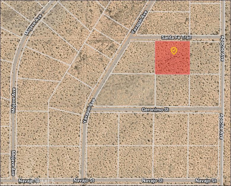 This 2.28 acre lot is only 1 mile west of Highway 395 is flat and don't have any Joshua Trees, this lot is really close to highway 395, easy to find and you don't need a 4x4 vehicle to get there, it is very easy to find, if you going north on Highway 395 from Shadow Mountain Rd, just drive 5.2 miles to Wheeler Rd, pull to the side to safely make a left on Wheeler Rd, then just drive for one mile to Apache Trail which is only a mile from Highway 395, and is the first street you will see to your left, make a left on Apache Ave, and drive less than one mile to the corner of Apache Ave and Santa Fe Trail which is only about 0.8 of a mile distance from Wheeler Rd, make a right on Santa Fe Trail and the lot will be on your left, coordinates are 34.799204, -117.509321 please submit offers to homesbycarranza@aol.com call with any questions.
, the lot is pretty much flat, this may be a good investment to keep your money safe, while maintaining a pece real estate in your portfolio, this lot is just a short driving distance to Victorville to the south or to Helendale to the east, from where you can easily travel north to Barstow or all the way to Las Vegas or north on Highway 395 all the any cities in the northern California. The High Desert is now the future home of the recently approved High Speed Train from Apple Valley to Las Vegas and to the south to Rancho Cucamonga. The project is expected to break ground in the Victor Valley soon and be completed in over the course of the next few years, this projected is expected to bring in jobs and boost the economy of the High Desert.