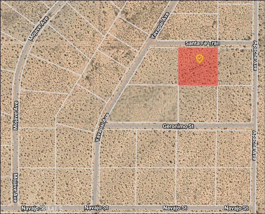 This 2.28 acre lot is only 1 mile west of Highway 395 is flat and don't have any Joshua Trees, this lot is really close to highway 395, easy to find and you don't need a 4x4 vehicle to get there, it is very easy to find, if you going north on Highway 395 from Shadow Mountain Rd, just drive 5.2 miles to Wheeler Rd, pull to the side to safely make a left on Wheeler Rd, then just drive for one mile to Apache Trail which is only a mile from Highway 395, and is the first street you will see to your left, make a left on Apache Ave, and drive less than one mile to the corner of Apache Ave and Santa Fe Trail which is only about 0.8 of a mile distance from Wheeler Rd, make a right on Santa Fe Trail and the lot will be on your left, coordinates are  34.799204, -117.509321  please submit offers to homesbycarranza@aol.com call with any questions.

, the lot is pretty much flat, this may be a good investment to keep your money safe, while maintaining a pece real estate in your portfolio, this lot is just a short driving distance to Victorville to the south or to Helendale to the east, from where you can easily travel north to Barstow or all the way to Las Vegas or north on Highway 395 all the any cities in the northern California. The High Desert is now the future home of the recently approved High Speed Train from Apple Valley to Las Vegas and to the south to Rancho Cucamonga. The project is expected to break ground in the Victor Valley soon and be completed in over the course of the next few years, this projected is expected to bring in jobs and boost the economy of the High Desert.