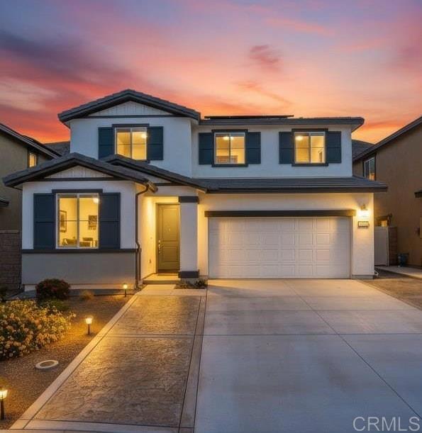 This 2024 energy-efficient home with fully paid solar feels better than new with thoughtful upgrades inside and out. Nestled on a quiet cul-de-sac directly across from the park, this spacious two-story features an open-concept living area, a versatile upstairs loft, and a convenient entry-level bedroom with a full bath. The kitchen offers white cabinetry, granite countertops, and EVP flooring, flowing seamlessly into the dining and living spaces—perfect for entertaining. Upstairs, you’ll find three spacious bedrooms, including the primary suite with a huge dual vanity bathroom, oversized walk-in closet, and walk-in shower. The second upstairs bath includes a full bathtub, ideal for families. The seller has also added stamped concrete front and back. The large backyard features a stamped concrete patio slab and landscape custom concrete borders. Irrigation system front and back, and the backyard prepped for sod or turf. Washer, dryer, refrigerator, water softener, and two oversized TVs are included with a full-price offer, and all furniture is negotiable. With modern energy-efficient construction, stylish upgrades, and a fantastic location near community amenities and outdoor recreation, this move-in ready home is ready to make your dreams come true!
