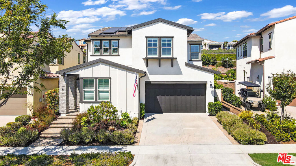 WELCOME TO 6 ALIMON, Where Style, Comfort & Community Meet in Rancho Mission Viejo. Tucked into the highly desirable Viridian neighborhood of Esencia Village, 6 Alimon is the kind of home that makes you feel "this is it" the second you step inside. With picture-perfect curb appeal and elevated upgrades throughout, this 4-bedroom, 3-bathroom gem offers that rare blend of luxury and livability all in one of the most prized communities in Orange County. Step into soaring 20-foot ceilings and an eye-catching ivory brick accent wall that gives the entryway serious magazine vibes. The open floor plan checks all the boxes and then some with a custom California Closets entertainment console, a chef-worthy kitchen with soft-close white shaker cabinetry, sleek Kitchen Aid appliances, walk-in pantry, Restoration Hardware pendant lighting, and a generous island perfect for pancake breakfasts or elegant wine-and-cheese nights. Slide open the doors and you've got three distinct outdoor zones ready for whatever your weekend brings: fire pit chats, shaded lounging, or al fresco dining under the stars. Low maintenance and high style. Upstairs, there's room to grow and room to breathe. A bright and airy loft (complete with custom built-ins and wainscoting) makes a perfect playroom, lounge space or movie zone. Two secondary bedrooms share a Jack-and-Jill bath, one even has a built-in desk area, an ideal work-from-home set up or homework zone. The primary suite is where the day melts away, with a customized walk-in closet and a spa-inspired bathroom that feels straight out of a boutique hotel. Bonus points: porcelain tile flooring throughout, custom cabinetry upper level bedroom closets, plantation shutters, owned solar, epoxy garage floors, and yes, the 80" living room TV and loft TV are included. And more magic? Life in Rancho Mission Viejo. Think resort-style pools, splash pads, fitness centers, sports fields, hiking trails, community farms, The Garage arcade, and local favorites like Blue Hummingbird Coffee just around the corner. And with the upcoming Esencia Commons bringing even more dining and shopping just minutes away, this neighborhood is only getting better. 6 Alimon is not just turnkey, it's the total package in one of Orange County's most celebrated master-planned communities. Schedule your private tour today. This is the one you've been waiting for.