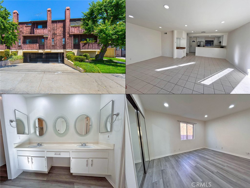 Great condo in the heart of the San Fernando Valley in Van Nuys. First level includes a large living room and dining area with a fireplace, open style, laundry inside the unit. It has 2 bedrooms with 2 full baths, plus a half bath downstairs. Top floor has the main bedroom with high ceiling and large en suite guest bedroom. This charming 8 unit complex features a sparkling pool that has been recently resurfaced, balconies, 2 side by side parking spaces and extra garage storage. Great location close to Lake Balboa Park, the 405 freeway and Costco. Pets are ok. Don't miss out on this great rental.