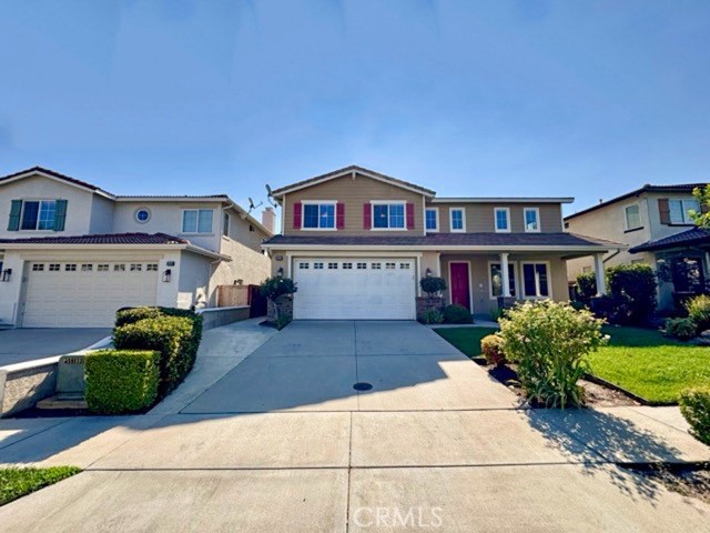 Discover this incredible 5 bedroom, 3 bathroom home with a 3 car tandem garage, nestled in the highly sought-after Copper Canyon community of Murrieta! Backing up to Murrieta Creek with no rear neighbors, the home offers breathtaking, unobstructed views. Enter inside to an expansive open floor plan with soaring ceilings and updated laminate flooring that flows throughout the entire main level. The chef’s kitchen is a true highlight, featuring abundant cabinet and prep space, a center island with storage, double ovens, a built-in stove, and seamless access to the spacious family room complete with a cozy fireplace. The main level also includes a large laundry room with plenty of storage, a full bathroom, and a generously sized bedroom. Upstairs, you’ll find the remaining bedrooms and bathrooms, a huge loft, and a convenient computer nook ideal for a home office. All secondary bedrooms are well-sized and include ceiling fans. The massive Primary suite is a private retreat, offering a soaking tub, separate shower, dual vanities, and a large walk-in closet. Venture outside to a backyard designed for relaxation and entertaining, with a built-in firepit to enjoy evening sunsets and stunning views, along with ample space for year-round enjoyment. This must-see home combines comfort, functionality, and beauty, next to Cole Canyon Elementary and close to freeway access, shopping, dining, and more!
