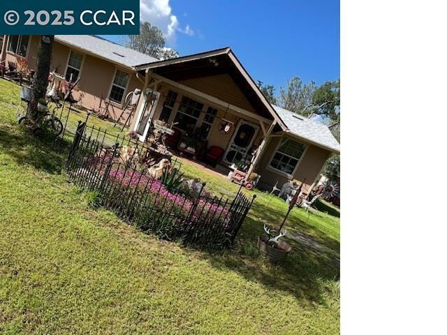 This beautiful Farmhouse with a large shop building is in the Diamond XX subdivision. Enjoy peaceful country living while being just minutes from Copper Town Square for easy access to local amenities like restaurants and Tesla charging station, the post office, gas station, Lake Tulloch and Highway 4. Just 2 hrs from the Bay Area in picturesque Copperopolis. The home has recently been remodeled and has laminate floors throughout. The open floor plan includes a large living room with a pellet stove and vaulted ceilings, formal dining room with French doors to the patio. The spacious kitchen is perfect for cooking and entertaining, with a farm sink and granite counter tops. The wood butcher block island adds ample space to create and is a true chef’s dream. The property is a dream for animal lovers, all fully fenced and cross-fenced with a seasonal creek flowing through the middle of the property. Outdoor amenities include a shop, approximately 2,400 sq.ft. with two 14-foot-tall high bay and two 2-car garage doors that open up to multiple locations of the shop. This is a great space for a home business, a car buff or just storing your treasured toys. All this and a half bath too. Come see your next home!