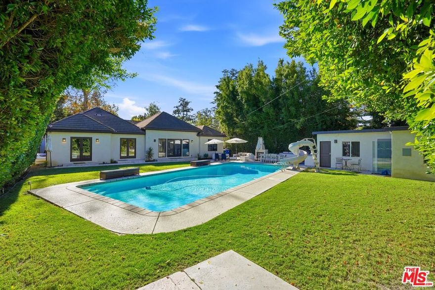Sherman Oaks | 6BR Estate with Pool, Waterslide & Guest Houses  Prime LocationDiscover an exceptional leasing opportunity in one of Sherman Oaks' most desirable and clean streets, just a few minutes' walk from Ventura Blvd, offering unbeatable convenience to top-rated dining, shopping, and everyday essentials.This expansive estate features 6 total bedrooms, including two separate 2-bedroom guest units, each with its own private bath/showerperfect for in-laws, a live-in nanny, extended family, or a private home office setup. An ideal layout for families seeking comfort, space, and flexibility, all within an excellent school district.Inside the main home, enjoy spacious living areas, a bright eat-in kitchen with center island, and a romantic primary suite with direct yard access and a private bath.Step outside to your own personal resort: a large sparkling pool with a waterslide, basketball area, lush green yard, and inviting dining patioperfect for weekend entertaining or relaxing under the California sun.Additional features include a large driveway, garage, and unmatched walkability in a prime Sherman Oaks location.