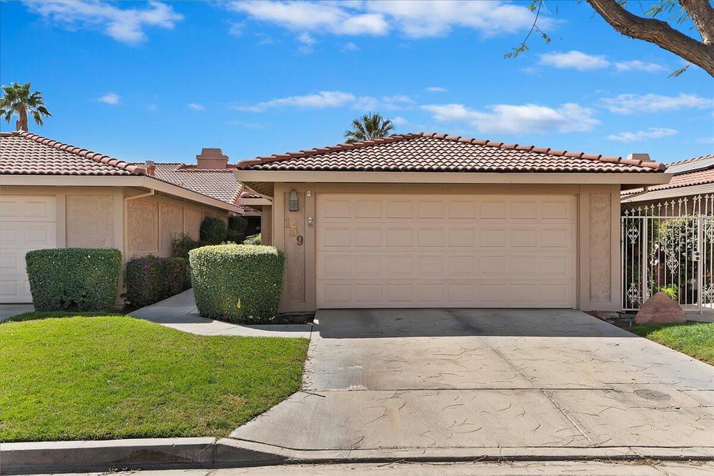 Enjoy desert living at its finest. Comfortable living room with vaulted ceilings and stacker stone fireplace. Garden like back patio with southern views. Private with no back neighbors or nosy golfers passing by. Enclosed atrium provides an expansive 3rd bedroom currently used as an office/library. Renovated kitchen with Viking electric range and Whirlpool refrigerator, oven and microwave oven. Primary bathroom has oversized stall shower with grab bars and extra storage. Frigidaire washer and dryer also included in sale. Chaparral Country Club has 625 homes in a well-planned and gated community with an active social calendar. Twenty-one pools are spread throughout the developmentprovide year-round comfort. Buyers to pay $5,000 at closing for Capital Reserve Fund. Seller may need rent back for period of time. No showings on Tuesday, September 16 for asphalt sealing.