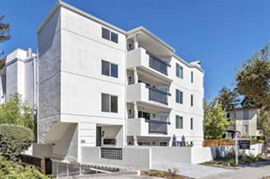 Amazing Location! Top Burlingame Schools. The building has been completely redone inside and out. The convenience of a condominium with the livability of a single family residence. Situated in an exclusive gated community of just 8 residences. The spacious and open floor plan includes a large living room, formal dining room plus a casual dining area a rare find in a condo setting. This unit offers plenty of light with large windows and French Doors connecting the formal dining room. Other features include granite countertops, hardwood floors, storage, and washer/dryer in the unit. 2 bedrooms and 2 full bathrooms include a luxurious master suite with a huge spa-like bath. 2 designated parking spaces. Close to the restaurants and shops on Burlingame Avenue, The Library, Washington Park and CalTrain Station.