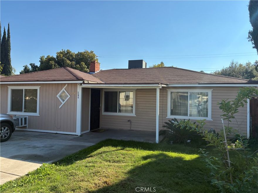 Property Has a lot of potential for a First time buyer, 2 bedrooms 1 bath with  big back yard and storage in the back,  property Face Front from back of school.
