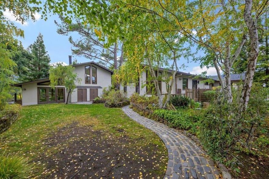 Unobstructed, dramatic views of Windy Hill & Skyline Ridge are available from most rooms of this custom home & guest house.  Located in prestigious central Portola Valley, the 1.75-acre+/- lot is private, & has potential for future expansion or building a grand estate.  Stepping inside, one notices the floor to ceiling windows in the living room with breathtaking views of Windy Hill/Skyline Ridge. The open floor plan, with high ceilings, moves seamlessly from room to room.   Large kitchen has abundant cabinetry, a center island with 6-burner Wolf gas stove, Subzero refrigerator, very large pantry, & spacious informal dining area. Large primary suite has a high ceiling, huge walk-in closet with wardrobe organizer, & primary bath with large, open shower, & separate jetted tub. Guest house offers a full kitchen, bathroom with large tiled shower w/ seat, & large living area. New hi-def comp shingle roof, carpeting, and interior paint.  Highly-regarded Ormondale Elementary school is nearby.