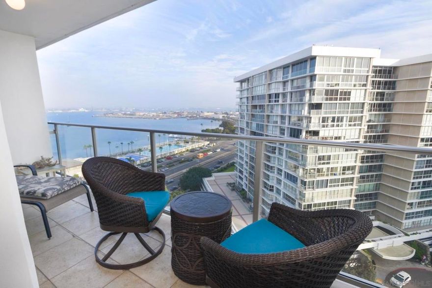 Coronado Shores El Encanto -Vacation rental available. Magnificent Bay Views. Wonderful 1 bedroom, 1 bath unit in Coronado Shores featuring an abundance of natural light. Enjoy the finest in Coronado beachfront living in this unit located steps to the sand, Yacht Club and the Hotel del Coronado. Beachfront gated resort with 4 pools, tennis courts, beach club and gym.