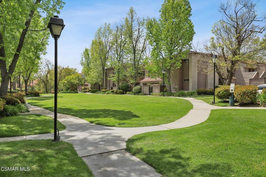 WOW! Welcome to this beautiful turnkey townhome in the highly desirable Hidden Canyon community of Westlake Village. Surrounded by rolling hills, mature trees and walking paths, this serene townhome enjoys privacy and tranquility with a top of the hill location.   This renovated 2-bedroom townhome boasts a freshly painted interior, recess lighting, ceiling fans in each bedroom, crown molding, upgraded flooring, an open floor plan bringing in natural light, and smooth ceilings! Views of the lush community trees and landscaping!  Updated kitchen with granite countertops, custom cabinets, newer stainless-steel appliances, and open to the family room. Primary bedroom and 2nd bedroom located on the 2nd floor with a Jack-n-Jill updated bathroom. Oversize front patio to sit and enjoy the outdoors! Attached single car garage with cabinets, laundry, and newly painted with direct access to the home. The Hidden Canyon Community amenities include three community pools, children's play area, walking trails, & greenbelts. Just minutes to the best shopping, dining, entertainment at the Promenade, award winning schools and scenic hiking trails.   A fantastic opportunity in an amazing community in Westlake Village!
