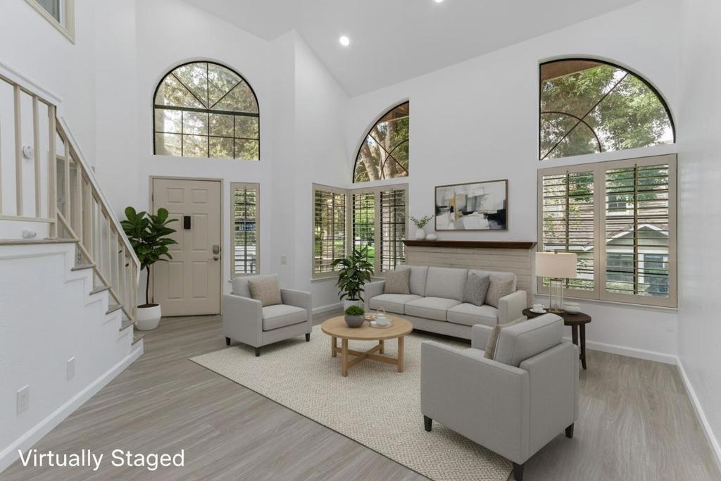 Discover this beautiful townhome in a desirable Evergreen community. This 2-bedroom, 2-bathroom gem features over $50,000 in recent upgrades, including a fully remodeled kitchen with new quartz countertops and modern appliances. A rare townhome with 2-car attached garage and 2 master bedrooms, one on the ground floor and the other on the 2nd floor. Enjoy upgraded bathrooms, new SPC flooring, recessed lighting, and a brand-new central AC with a smart thermostat. The home is also equipped with a Level 2 Tesla EV charger. Located in a quiet, tree-lined neighborhood zoned for top schools like Silver Creek High, you're just a short walk from Evergreen Valley College, local shops, restaurants and parks with easy access to freeway 101. The complex is known for well managed HOA with reasonable fees and strong reserves. Do not miss the opportunity to own this hidden gem!