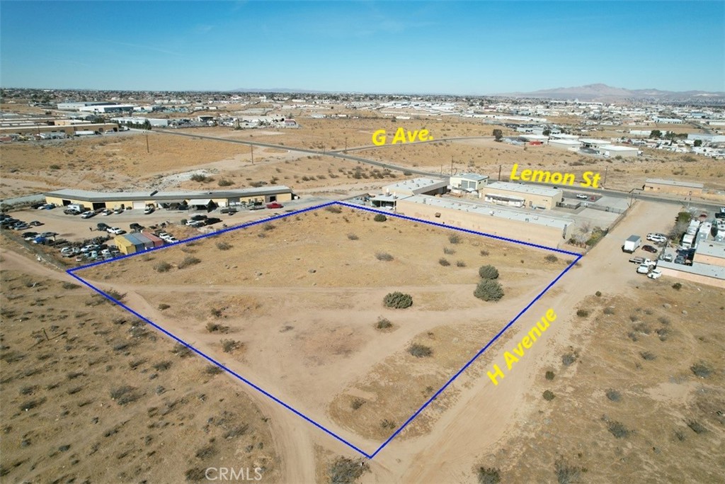 ±2.49 acres of industrial land for sale on H Ave in Hesperia; APN: 0410-021-32. Zoned General Industrial (GI) this lot will permit for the full range of manufacturing, fabrication, assembly, warehousing and distribution use types associated with heavy industrial land uses, including outside manufacturing, warehousing and storage. Water, Power, Sewer, are available nearby. Neighboring businesses include SERVPRO restoration services, High Tech Etch R&D, City of Hesperia Waste Management, Southland Pipe Corp, Classic Collision, and Universal Self Storage. This list is located centrally in the city’s main industrial park, with Bear Valley Rd and Main as direct points of access for all major transportation routes in the High Desert. Google Maps coordinates for location of the property are: 34.440583, -117.281472, Buyers are advised to verify all information contained herein. Agent and their representatives are not responsible for the accuracy of these claims.