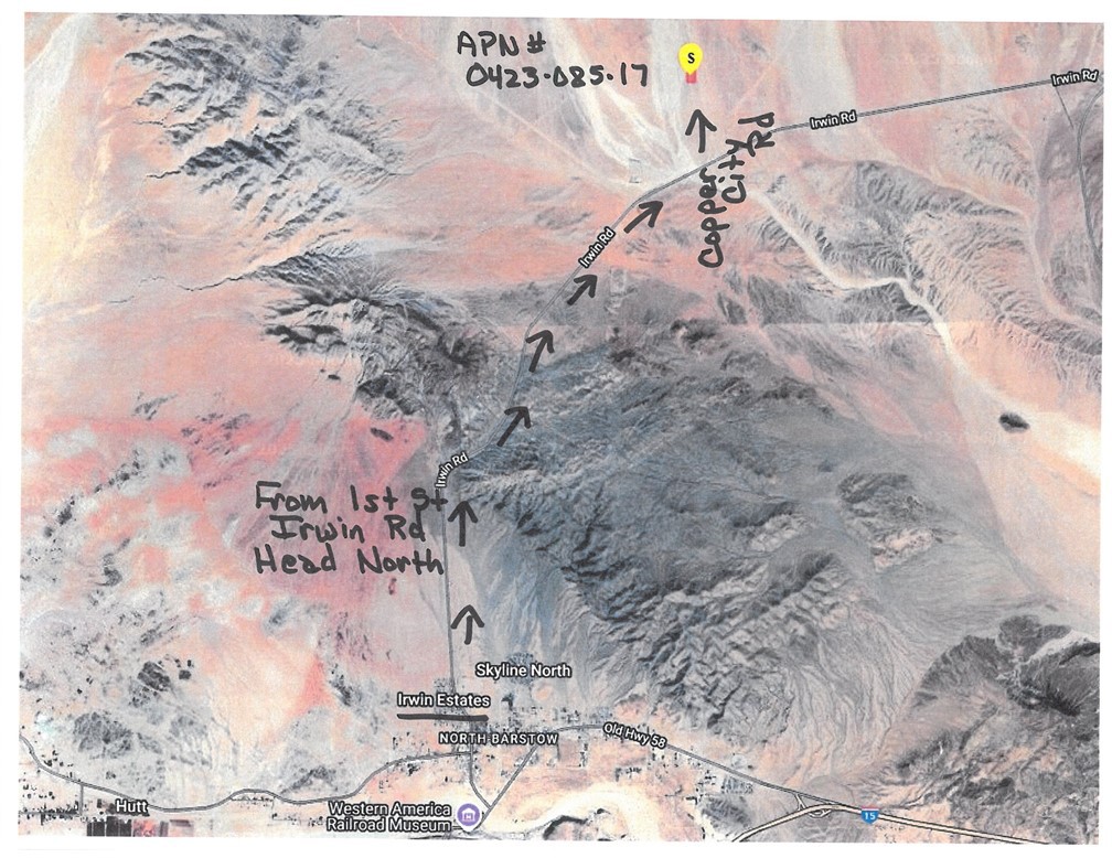 North of Barstow undeveloped land. This could be a great place for camping or OHV activities.