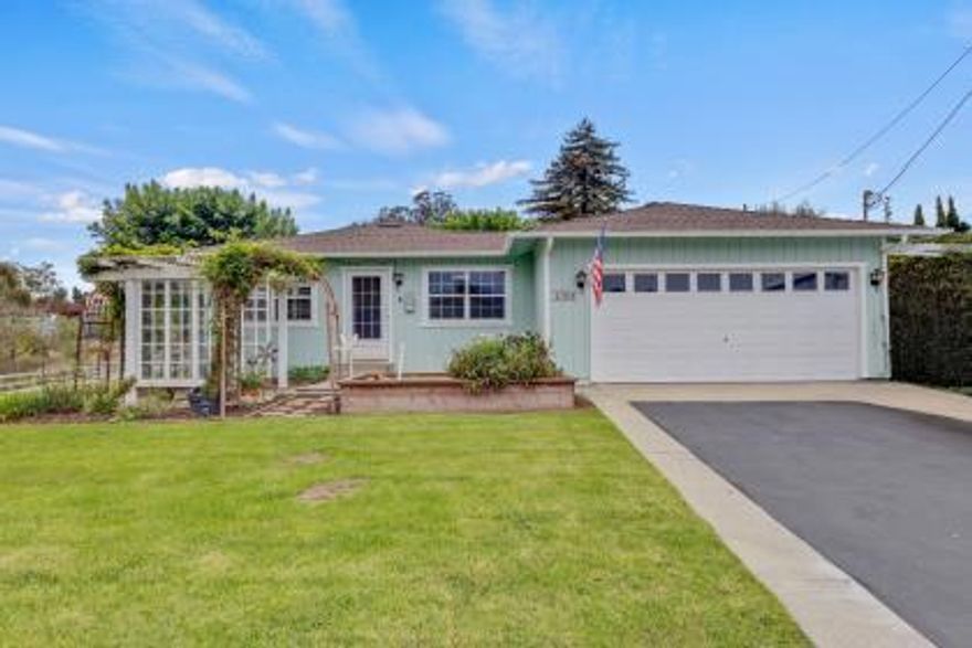 Nestled in the hills of Prunedale  this 3 bedroom, 2 bathroom charmer sits on nearly half an acre of usable land, giving you plenty of space to enjoy the outdoors. Wonderfully landscaped! Beautiful mountain views and is a short drive to the ocean.Tucked just off Hwy 101, you'll appreciate the peaceful setting while still being close to schools, shopping and commute routes. Newly remodeled primary bathroom. Upgrades include - luxury vinyl wood flooring throughout with tile in the kitchen and bathrooms. Crown molding and new kitchen sink, stove and refrigerator. The spacious driveway makes coming and going a breeze and the backyard offers room for gardening, play areas or pets to roam. In the back, a permitted 1200 SF detached garage with it's own driveway. With room to grow and endless possibilities, this Prunedale property is the perfect place to put down roots and make it your own! A beautiful place to live!