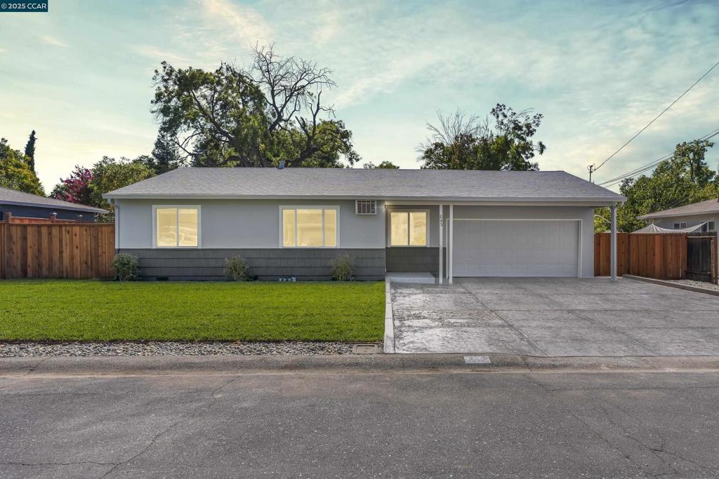 Great value on a great court location. New front yard, extra wide stamped concrete driveway, redwood fencing, A/C unit. Recently updated kitchen, bathroom, flooring, windows, roof, gutters, garage door/opener. Huge rear yard with beautiful heritage tree, mature lemon tree, well/pump. Can likely accommodate a nice addition or second home (ADU). Custom window coverings throughout. All newer appliances included. Freshly painted inside and out. Clean as a whistle. Check out the nearby parks/dining/entertainment, great public schools, Sun Valley mall, Veranda, Diablo Valley College. Ready access to Highway 680/24 and BART. Make it yours today. Priced to sell. Virtual Tour: https://my.matterport.com/show/?m=uFxX9ENWHkJ