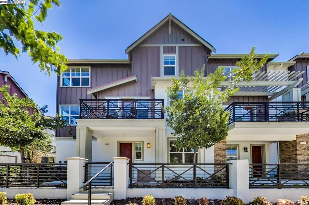 This North East facing modern farmhouse townhouse style condo is located in the desirable Jordan Ranch community featuring 3 bedrooms, 3.5 baths, and over 2,000 sqft. of living space. This sun drenched corner end unit townhome features plenty of windows, a kitchen center island with granite countertops, beautifully appointed with stainless steel appliances by Kitchen Aid including a 5 burner gas range, convection oven, microwave, and dishwasher, full size washer and dryer, whole house fan, NEST thermostats, and tankless water heater. The upstairs has a master bedroom with walk-in closet, and large walk in stall shower. The second en-suite bedroom located on the opposite end features a bathroom with a shower over tub. The third bedroom also en-suite is located on the 1st floor allowing perfect space for guest or a home office. Adjacent to Cottonwood Creek K-8 School and Fallon Sports Park. HOA dues of $345 per month. Conveniently located with all the amenities such shopping at the Fallon Gateway, San Francisco Premium Outlets, Pacific Pearl, Hacienda Crossings, Persimmon Place, and plethora of dining and retail options.. The Dublin BART station is only 3 miles away or within 10 minutes.