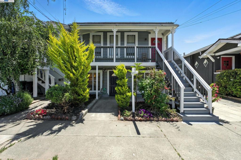 Adorable Central Alameda triplex on a quiet street configured of Unit A: 1 bed/1 bath unit upstairs, Unit B: 2 bed/1 bath unit downstairs with laundry hookups on the back porch and accessible to all 3 units and Unit C: a small 2 bed/1 bath ADU in the back. Nice long driveway, easily fits 2 vehicles and low maintenance. Cute as a button from the street and new flooring in units B and C. Upstairs unit A is currently occupied, B is vacant and C will be delivered vacant. Tenant pays their own electric, gas and garbage, owner pays water for all units.