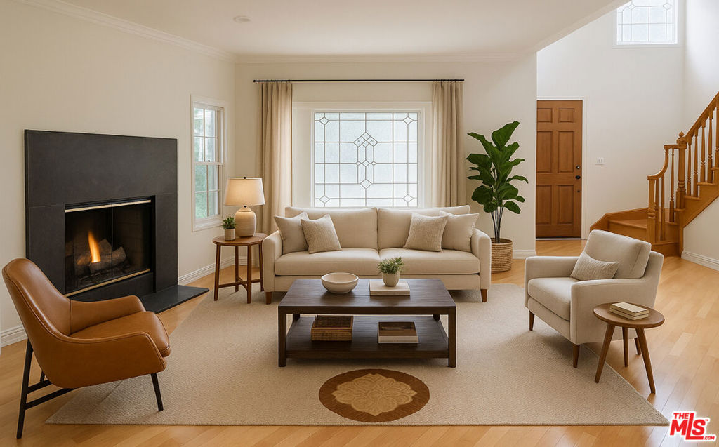 Welcome to this beautifully lit and expansive 5-bedroom home, perfectly situated in one of Beverly Hills' most desirable neighborhoods. Just steps from shops, restaurants, and houses of worship, this home offers both convenience and comfort in a walkable, vibrant community. Inside, you'll find a bright and welcoming two-story entry. The inviting living room showcases large picture windows with charming street views and flows seamlessly into the dining area, kitchen, and cozy breakfast nook. The upper level features three bedrooms and two bathrooms, while the main level includes two additional bedrooms and a full bath ideal for families or guests. A conveniently located laundry room is just off the kitchen. Outside, the generous backyard is perfect for entertaining and relaxation, featuring a lush garden with fruit trees, a converted garage, and a versatile gym or flex space. This is a must-see property offering space, light, and location all in one!